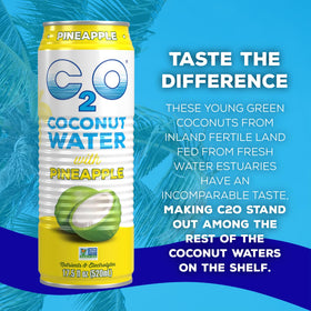 Gym bag friendly C2O Pineapple Coconut Water for active days