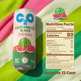 C2O Watermelon Wave glass-pour captured for post-workout refreshment