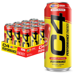 C4 Cherry Popsicle bottle ready for pre-workout energy and focus.