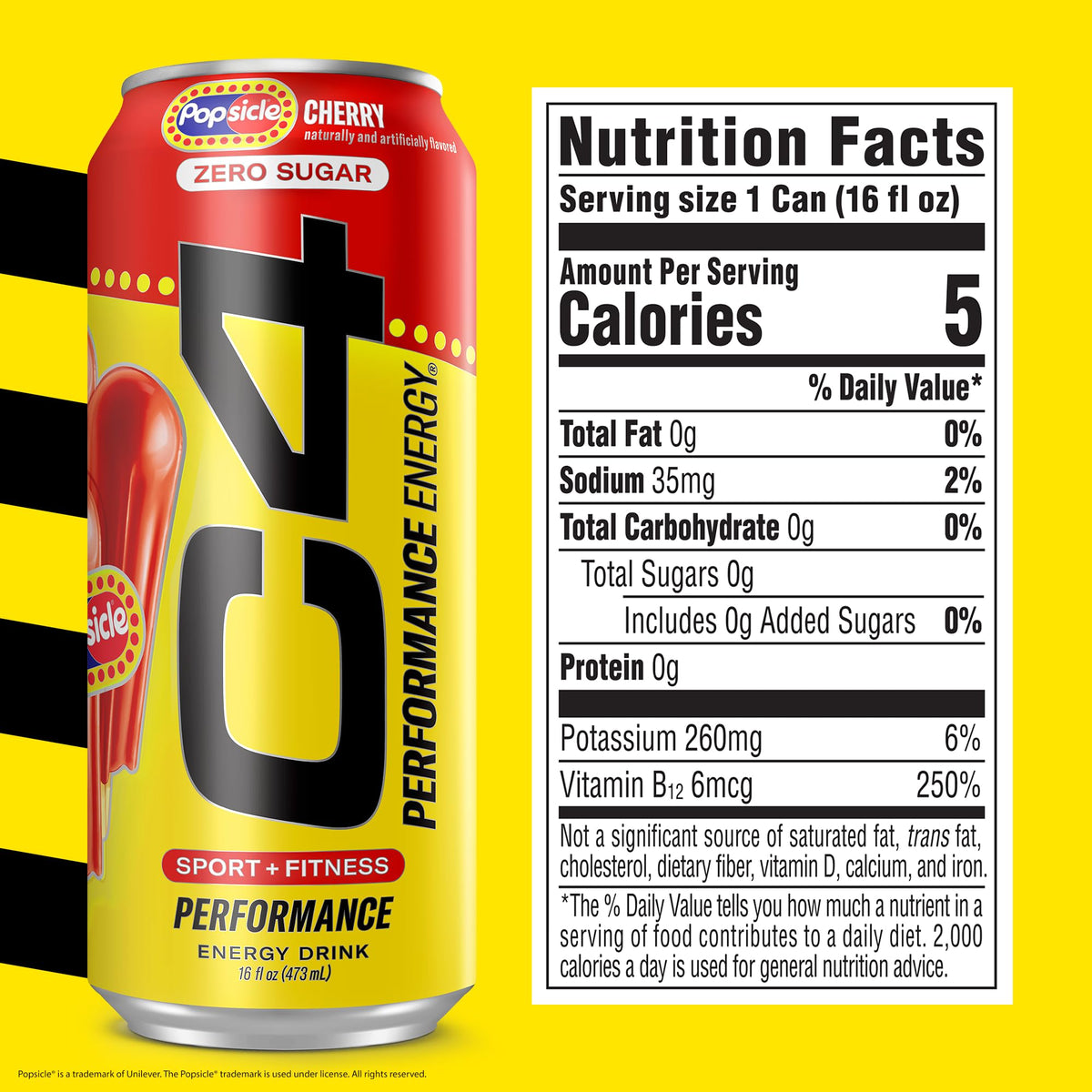 C4 Cherry Popsicle pour image showing quick-energy mix for workouts.