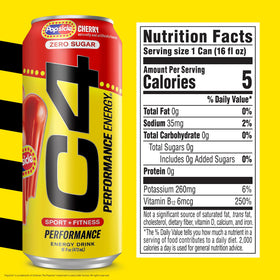 C4 Cherry Popsicle pour image showing quick-energy mix for workouts.