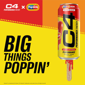 C4 Cherry Popsicle workout scene conveys ready-to-go energy before training.