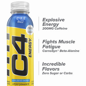 C4 Energy beta-alanine ingredient closeup highlights performance ingredients