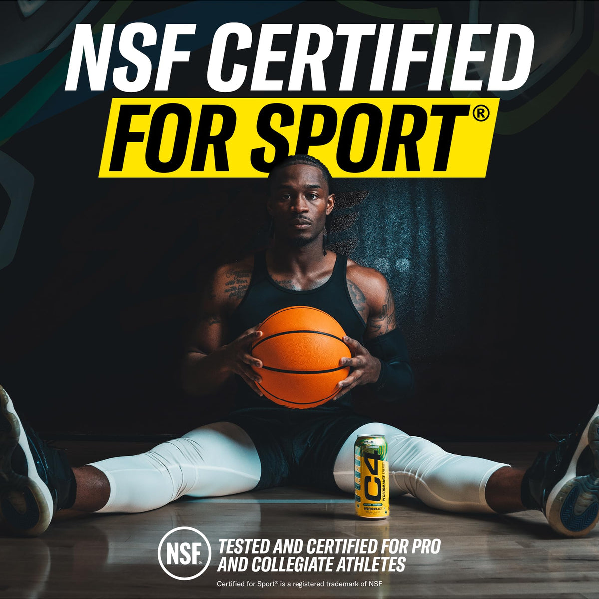 C4 Energy can side view with 200mg caffeine for pre-workout energy