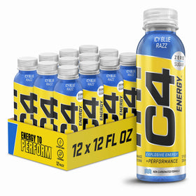 C4 Energy Icy Blue Razz can offers a refreshing boost for workouts
