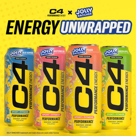 Athlete preparing pre-workout with C4 Energy Peach for fast, fruity focus.