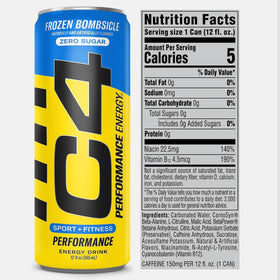 C4 Energy NSF Certified for Sport badge on can, trusted choice for athletes.