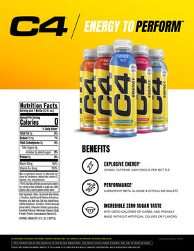 C4 Energy On-the-Go Pack provides quick energy on busy days.