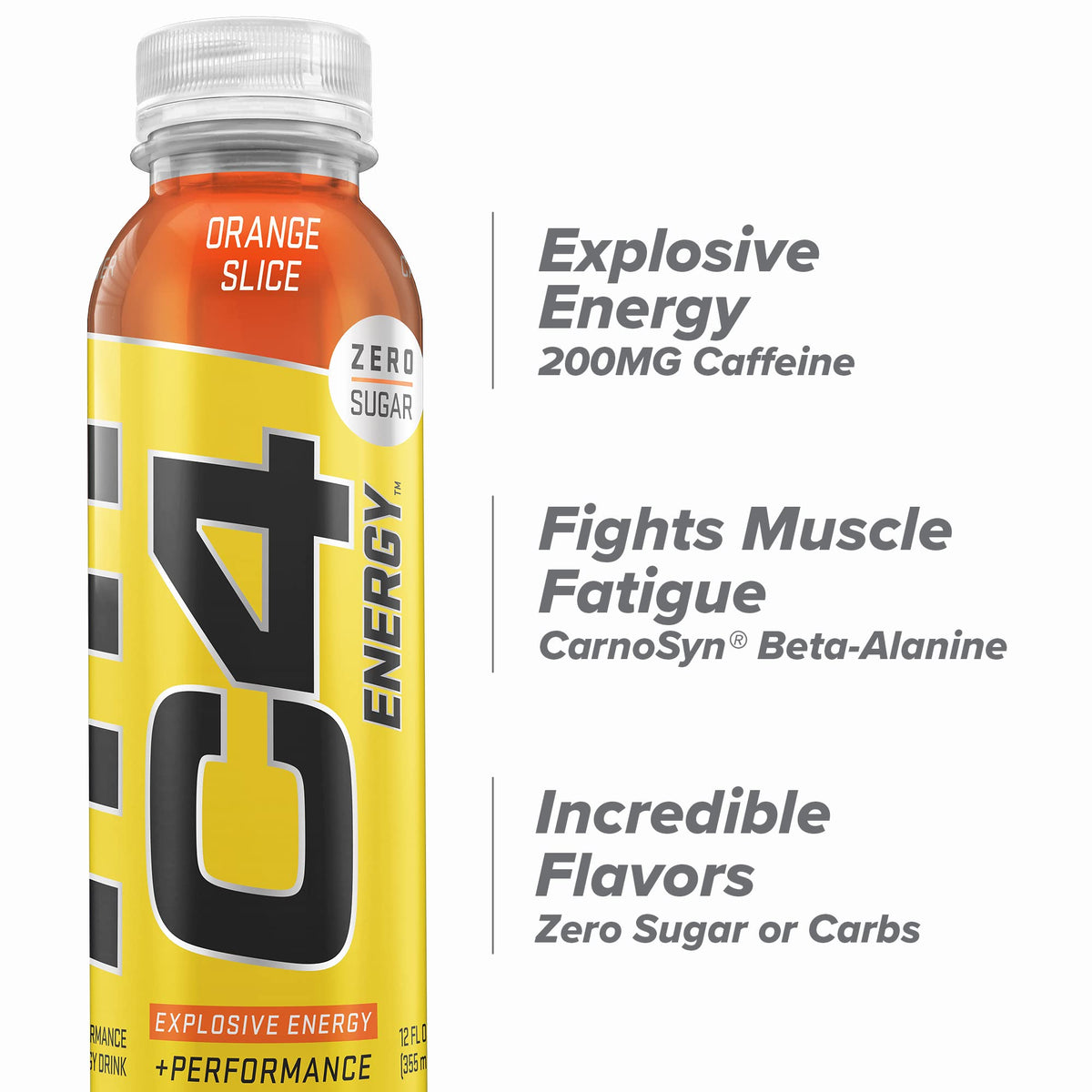 C4 Energy Orange Slice portion pack illustrating on-the-go convenience