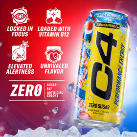 C4 Energy Frozen Bombsicle 12-pack on display supports quick hydration during busy days