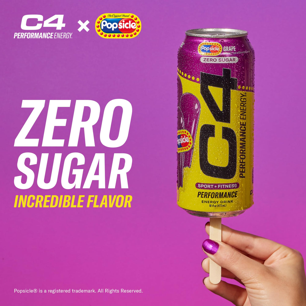 C4 Energy Popsicle cherry can delivers crisp flavor and clean energy