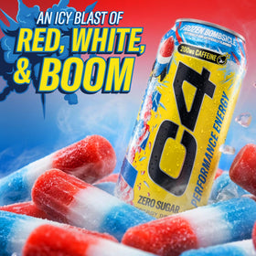 C4 Energy Frozen Bombsicle refreshing moment after training