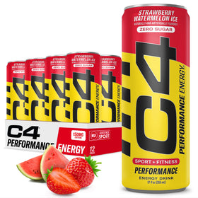 C4 Energy Strawberry Watermelon Ice can ready for a sugar-free workout boost