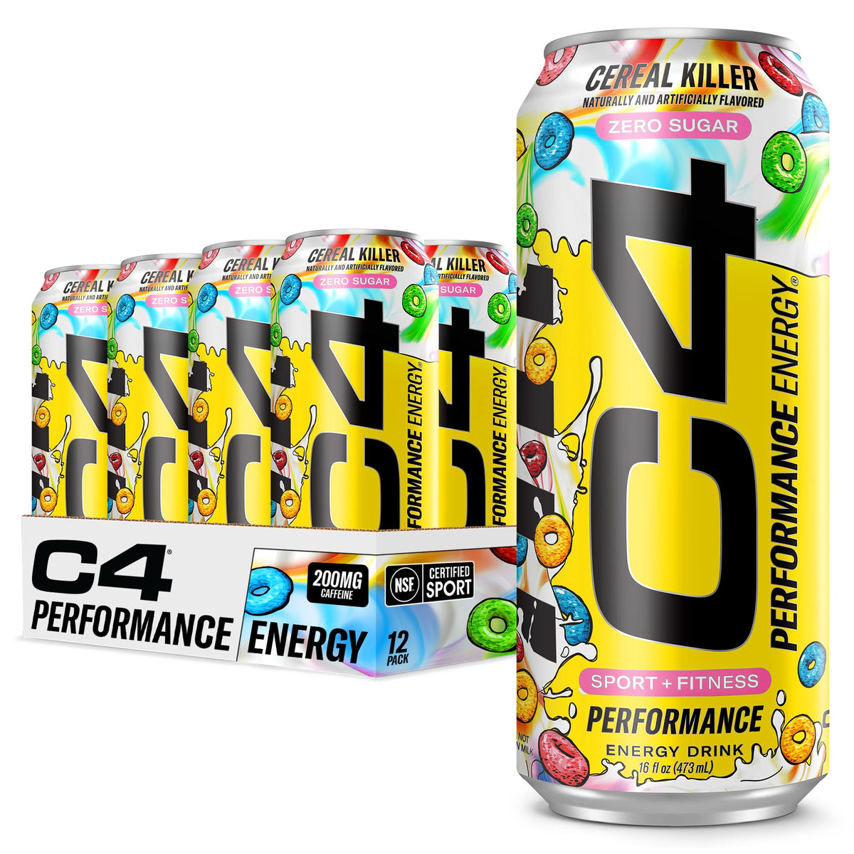C4 Energy zero-sugar can front on counter for a quick morning boost.