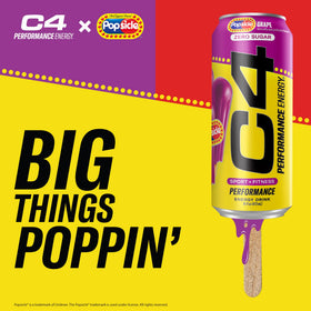 C4 Performance Energy Drink served over ice conveys refreshing hydration between sets