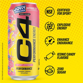 C4 Performance Energy Green Apple can angle shows iconic flavor and sustained energy.