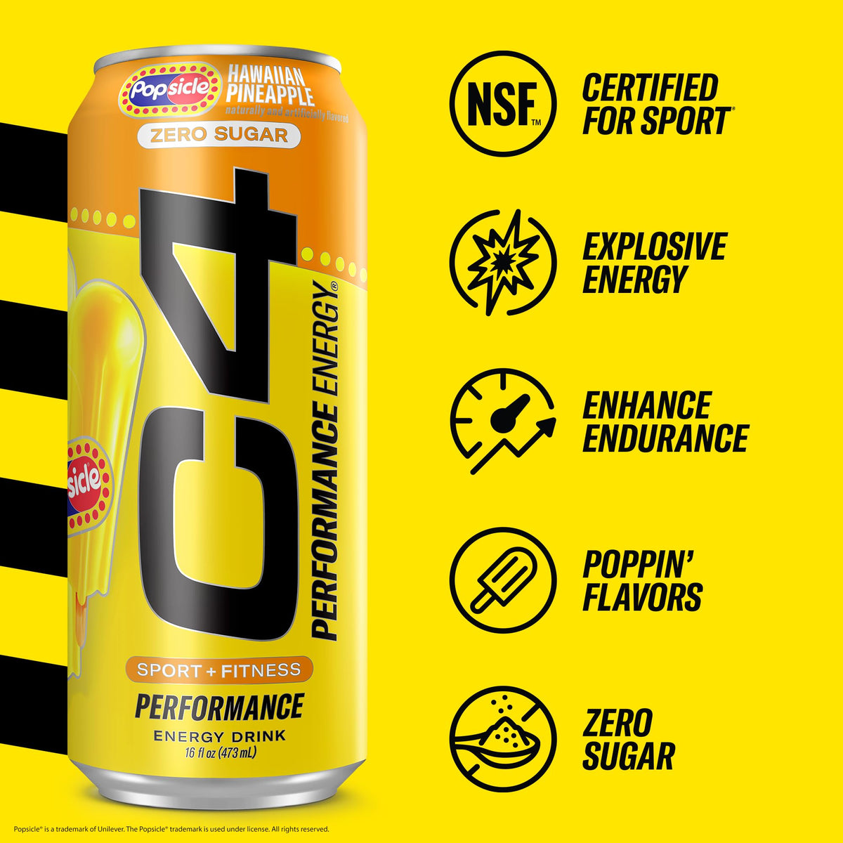 Athlete drinks C4 Hawaiian Pineapple Popsicle during warm-up for on-the-go energy