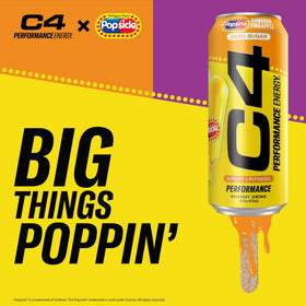 Back-of-pack nutrition highlights 200 mg caffeine per can for focus