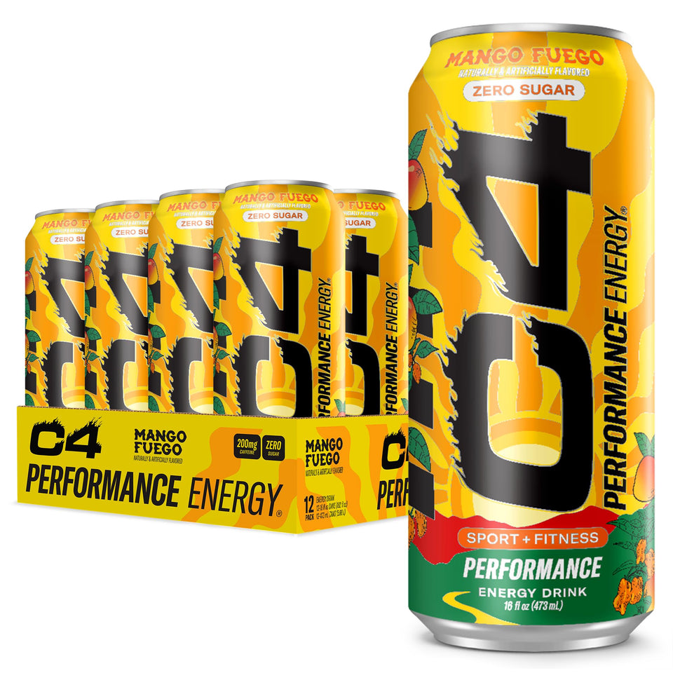 C4 Performance Energy Mango Fuego can ready for quick pre workout boost