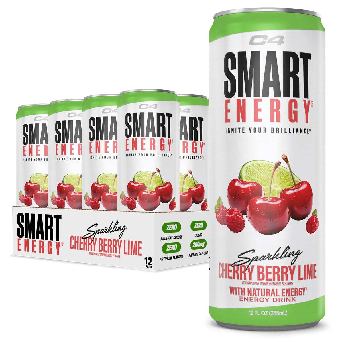 C4 Smart Energy Cherry Berry Lime can for quick focus and energy