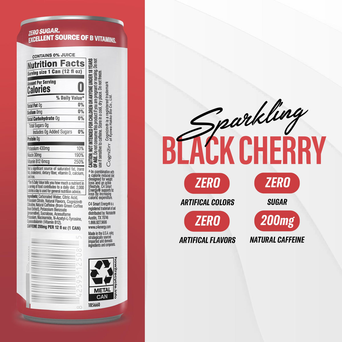 C4 Smart Energy Ice Blue Razz can with bold branding for a refreshing boost.