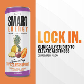 Packaging variation image highlighting zero sugar and bold flavor of C4 Smart Energy