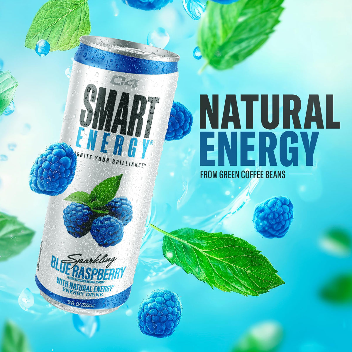 C4 Smart Energy peach mango nectar can with zero calories