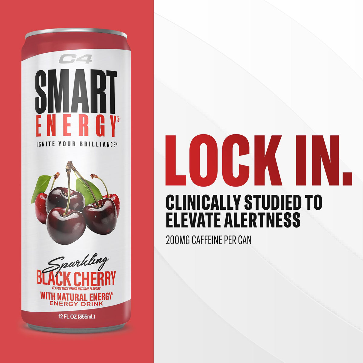 Pouring C4 Smart Energy into a glass for a crisp, zero-sugar pick-me-up.