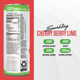 C4 sugar-free, zero-calorie nutrition label on a can