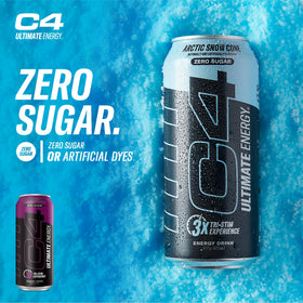 C4 Ultimate Energy packaging variation image to reflect brand consistency across packs