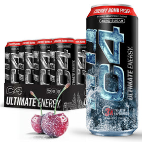 C4 Ultimate Frost bottle close-up showing crisp energy for workouts