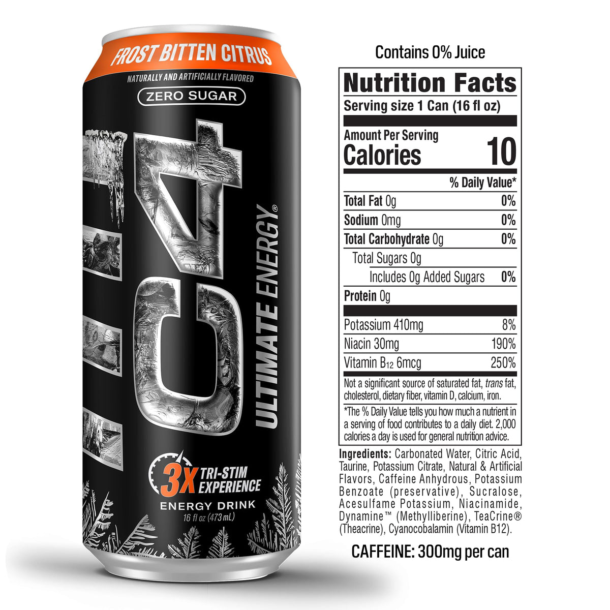 C4 Ultimate Frost cold-activation graphic emphasizes peak freshness