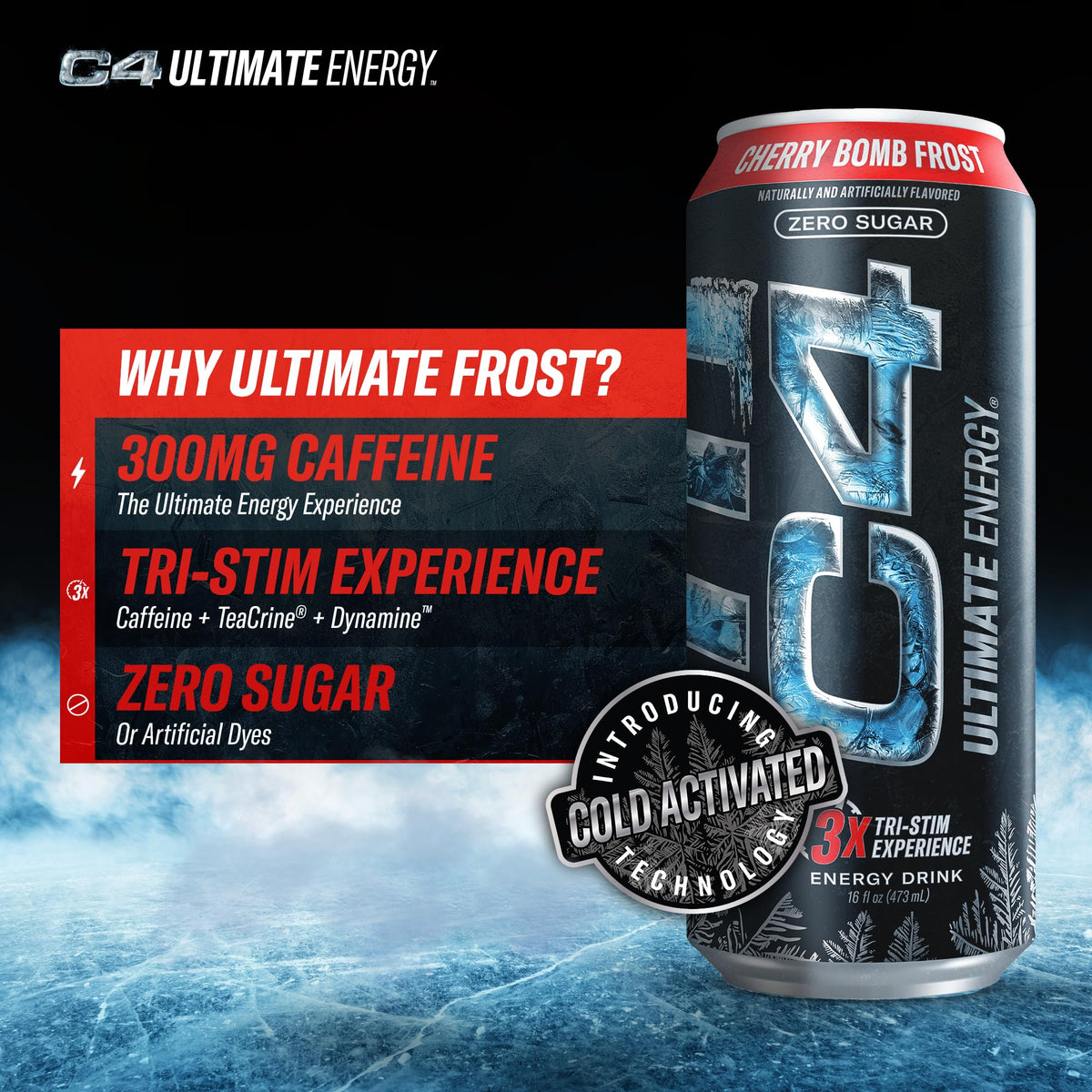 C4 Ultimate Frost color-change can signaling peak frostiness before sipping