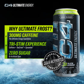 C4 Ultimate Frost fruity flavor refreshes during workouts.