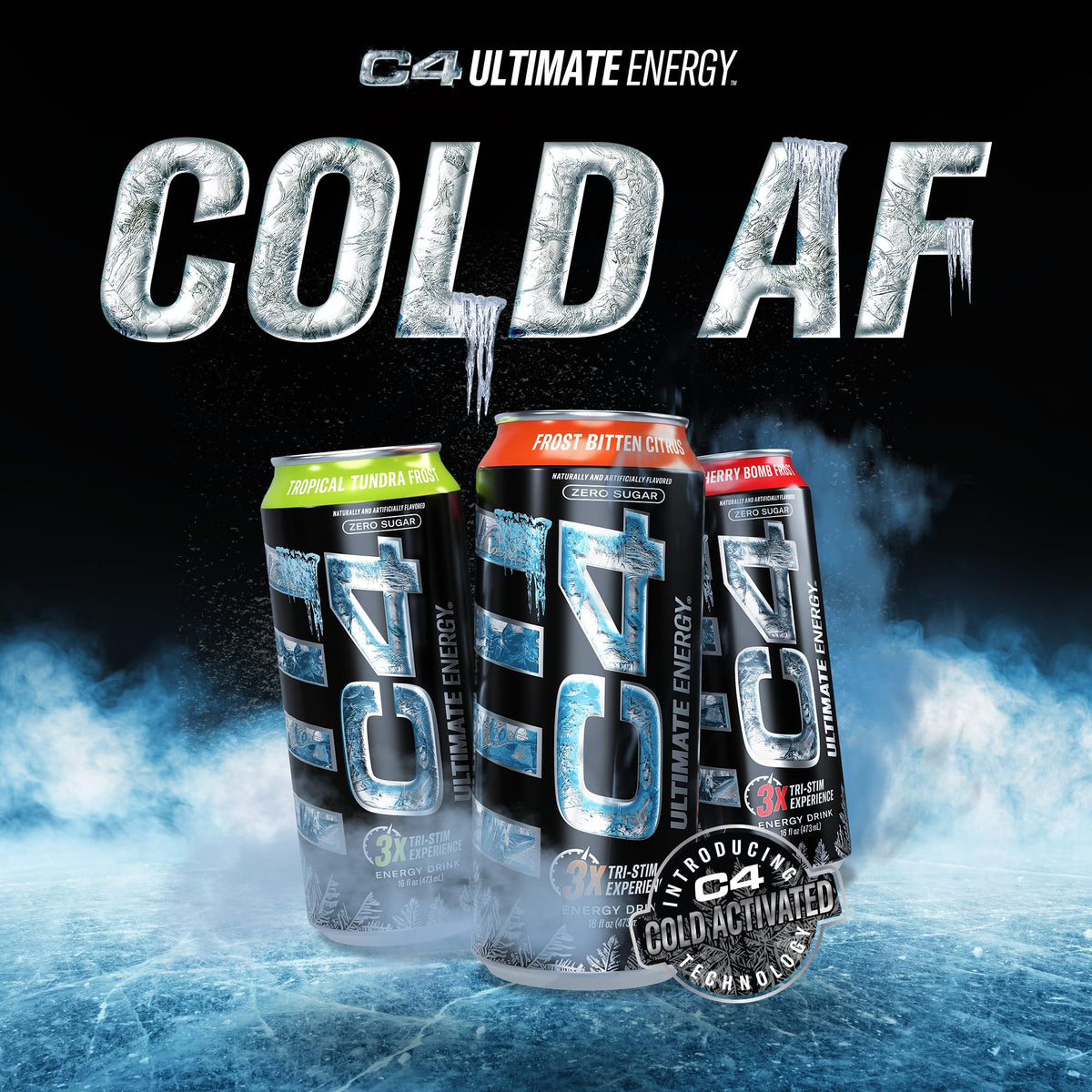 C4 Ultimate Frost 12-pack ready for daily use and on-the-go energy.