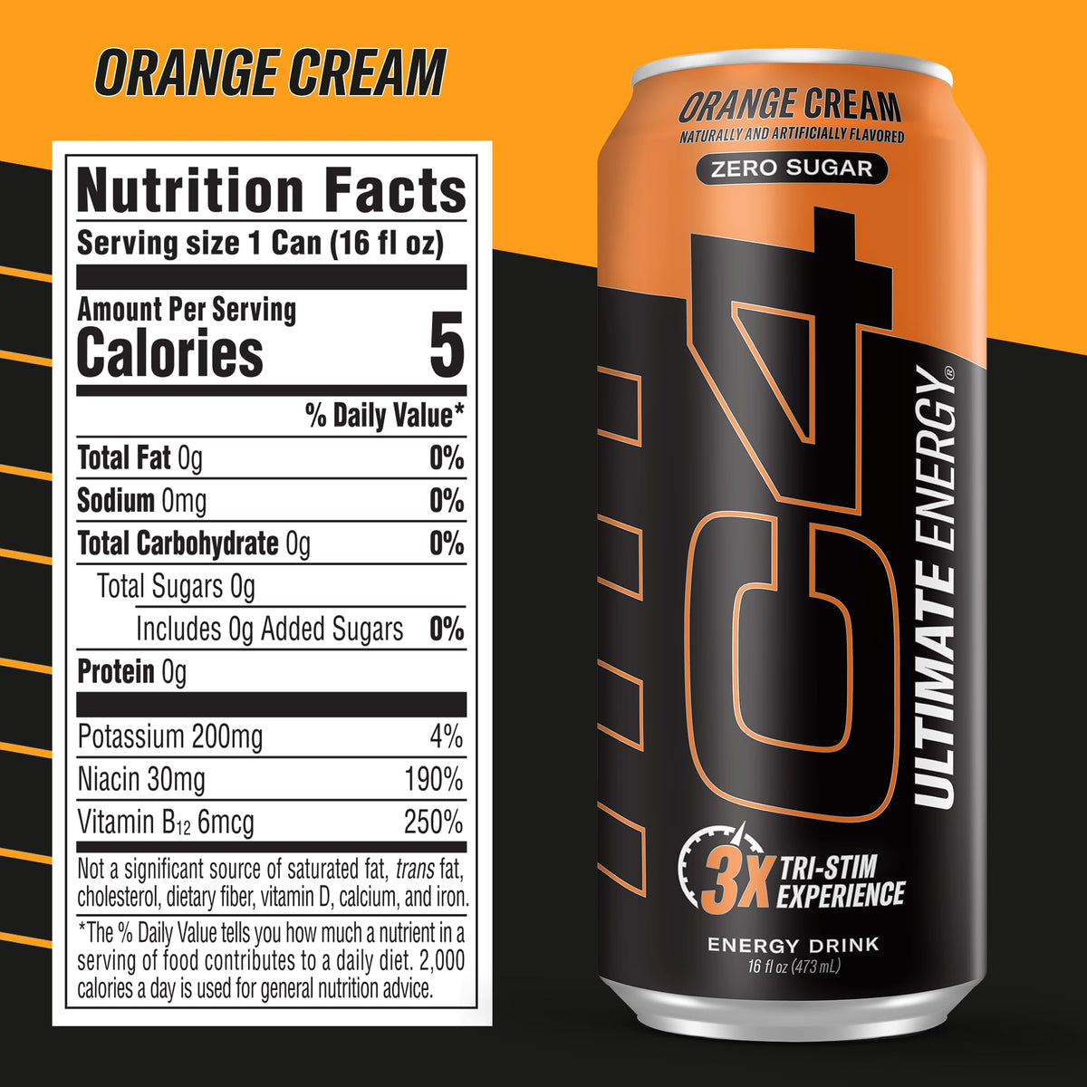 Orange cream flavor energizes workouts and on-the-go routines with C4.