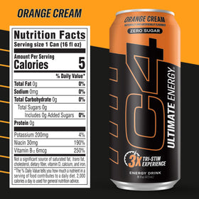 Orange cream flavor energizes workouts and on-the-go routines with C4.