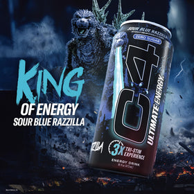 C4 Ultimate can on gym bench suggests pre-workout energy for workouts