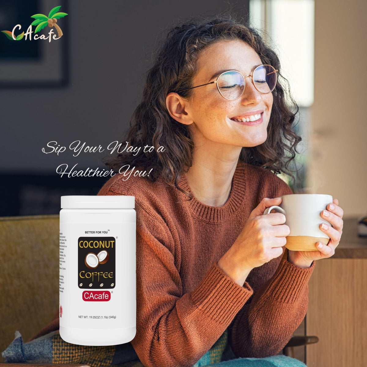 CAcafe coconut coffee closeup coffee bean – premium Colombian beans for bold flavor