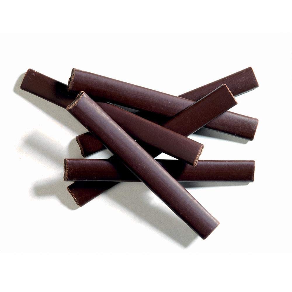 Cacao Barry bittersweet baking sticks packaging ready for convenient portioning.