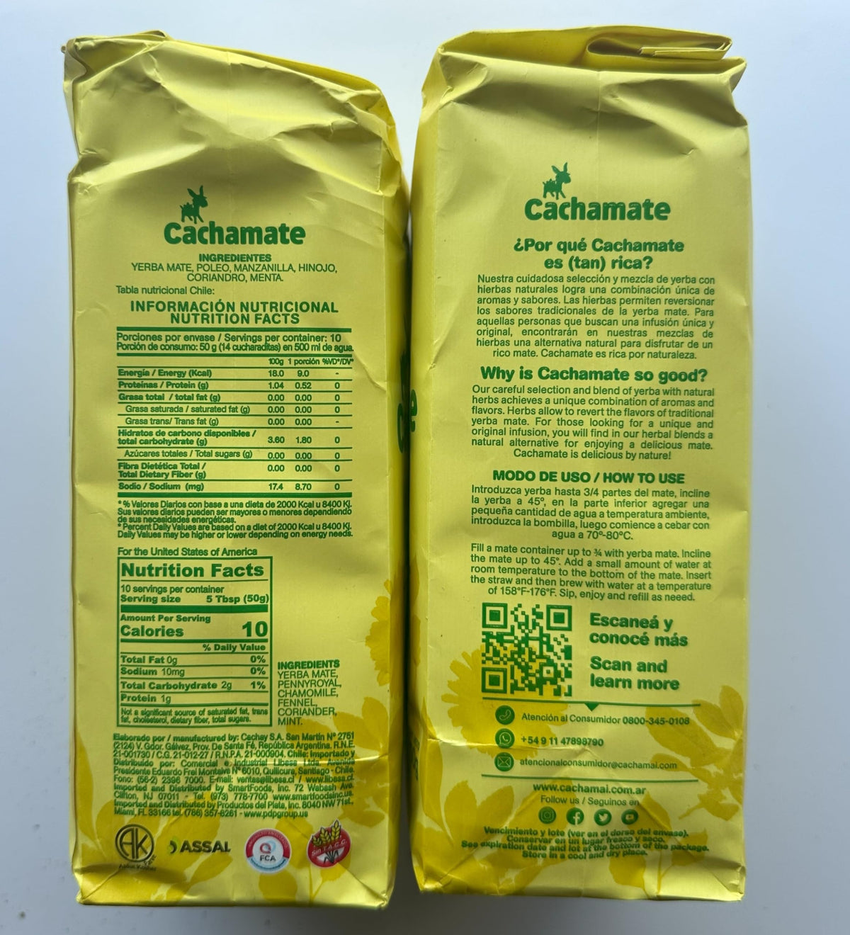 Cachamate Yerba Mate Herbal Blend cup ready for a refreshing infusion.
