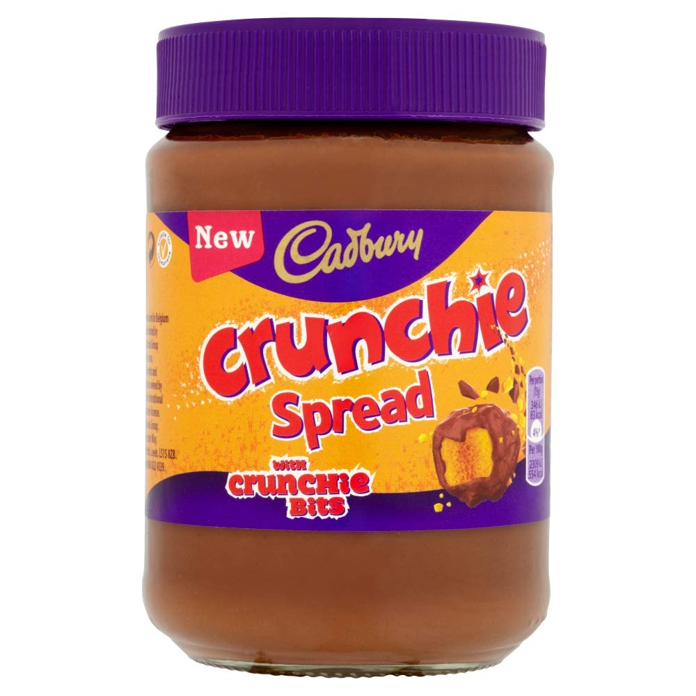 Cadbury Crunchie Spread with real Crunchie bits adds silky texture to mornings.