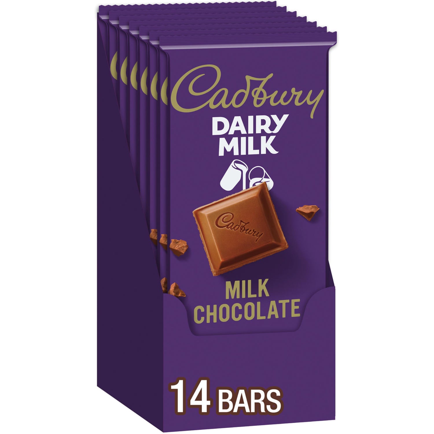 Cadbury Dairy Milk bulk case ready for sharing and gifting.