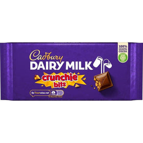 Cadbury Dairy Milk Crunchie 180g pack shot highlights the honeycomb crunch.