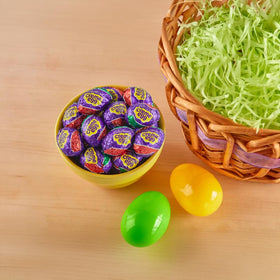 Cadbury Easter candy dish display ready for celebrations.