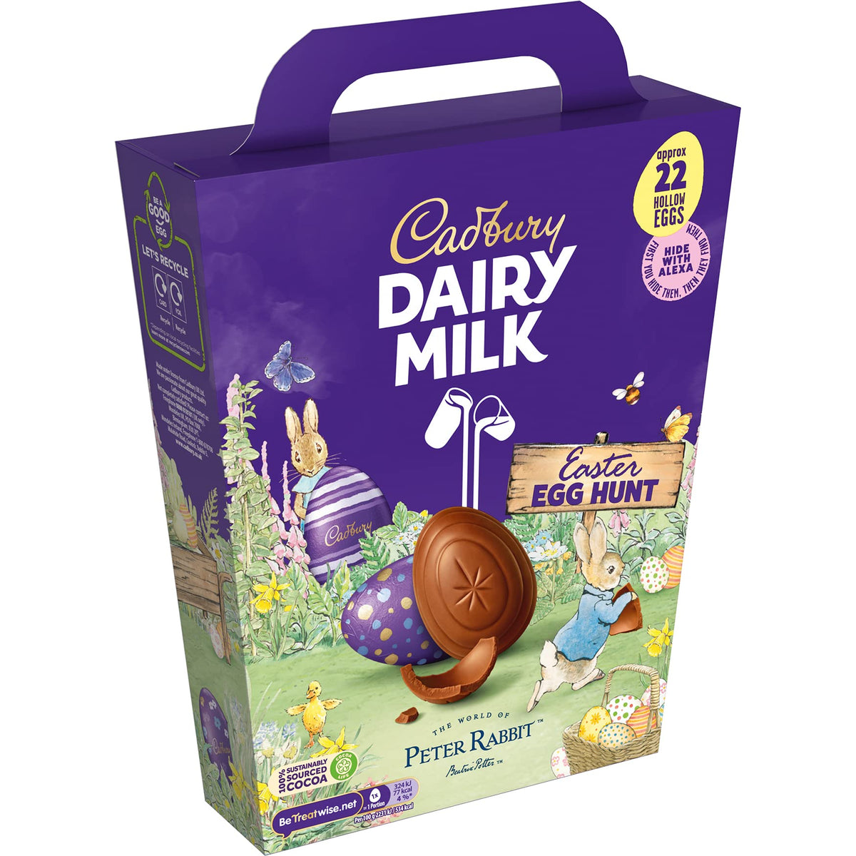 Cadbury Easter Egg Hunt Pack colourful foil wrappers promote eye-catching display