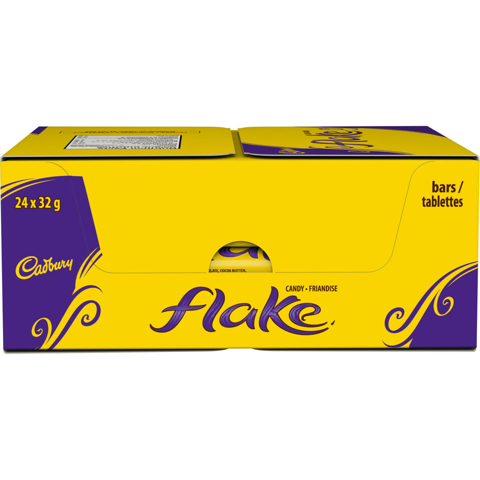 Cadbury Flake Bar unwrap close-up: crumbly chocolate for an indulgent moment.