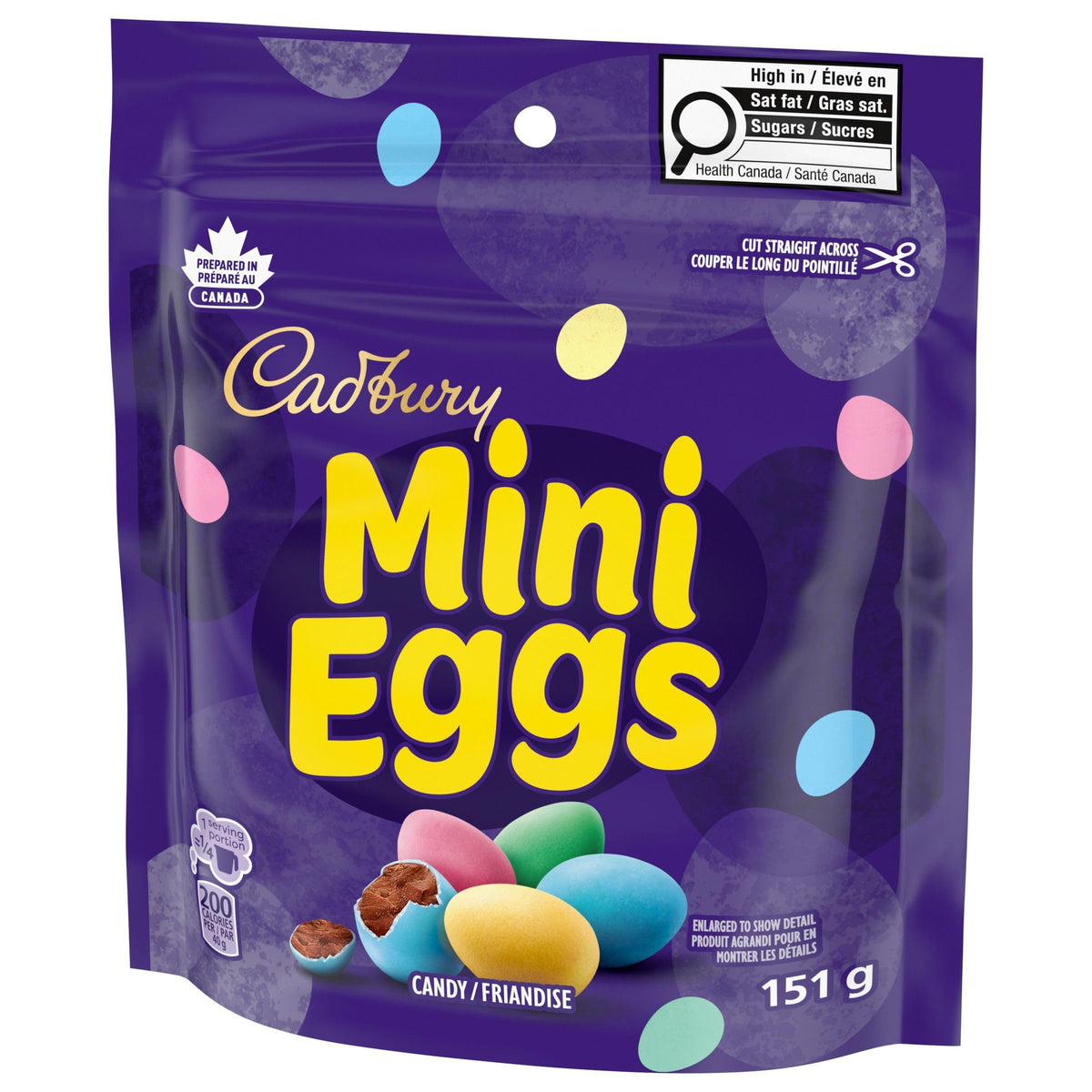 Table display of Cadbury Mini Eggs enhances party dessert setup