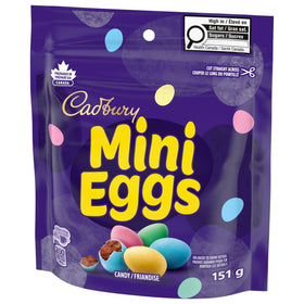 Table display of Cadbury Mini Eggs enhances party dessert setup