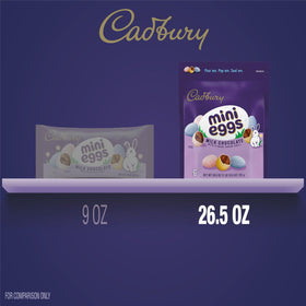 Cadbury Mini Eggs lunchbox-snack shot, showcasing compact packaging and snack-ready appeal.